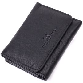Купить - Кожаный лаконичный кошелек для женщин ST Leather 22506 Черный, фото , характеристики, отзывы