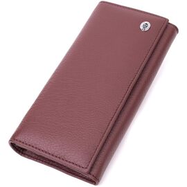 Придбати Жіночий гаманець горизонтального формату з натуральної шкіри ST Leather 22515 Бордовий, image , характеристики, відгуки