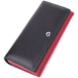 Купить - Вместительный кошелек для прекрасных женщин из натуральной кожи ST Leather 22517 Разноцветный, фото , характеристики, отзывы
