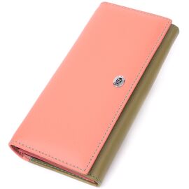Купить Практичный кошелек для женщин из натуральной кожи ST Leather 22520 Разноцветный, фото , характеристики, отзывы