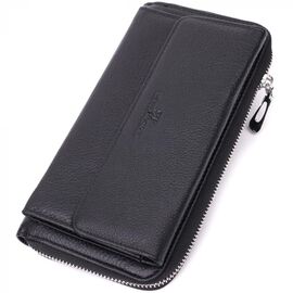 Придбати Функціональний гаманець-клатч унісекс з натуральної шкіри ST Leather 22529 Чорний, image , характеристики, відгуки