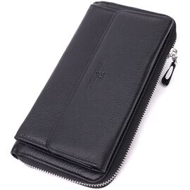 Купить Функциональный кошелек-клатч унисекс из натуральной кожи ST Leather 22529 Черный, фото , характеристики, отзывы