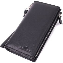 Купить Вертикальный кошелек-клатч унисекс из натуральной кожи ST Leather 22532 Черный, фото , характеристики, отзывы