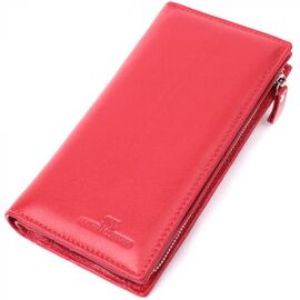 Придбати Яскравий гаманець-клатч для стильних жінок із натуральної шкіри ST Leather 22533 Червоний, image , характеристики, відгуки
