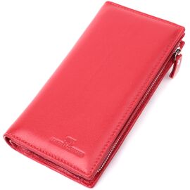 Купить - Яркий кошелек-клатч для стильных женщин из натуральной кожи ST Leather 22533 Красный, фото , характеристики, отзывы