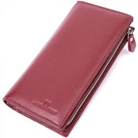 Придбати Сучасний гаманець-клатч для стильних жінок із натуральної шкіри ST Leather 22534 Бордовий, image , характеристики, відгуки