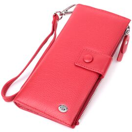 Купить - Женский вертикальный кошелек-клатч из натуральной кожи ST Leather 22536 Красный, фото , характеристики, отзывы