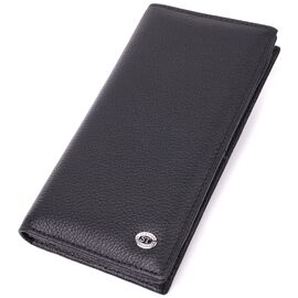 Купить - Женский вертикальный кошелек на магнитах из натуральной кожи ST Leather 22538 Черный, фото , характеристики, отзывы