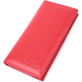 Купить - Вертикальный женский кошелек на магнитах из натуральной кожи ST Leather 22539 Красный, фото , характеристики, отзывы