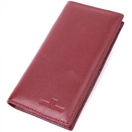 Придбати Жіночий місткий вертикальний гаманець на магнітах із натуральної шкіри ST Leather 22541 Бордовий, image , характеристики, відгуки