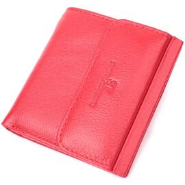 Купить Яркий небольшой женский кошелек с монетницей снаружи из натуральной кожи ST Leather 22543 Красный, фото , характеристики, отзывы