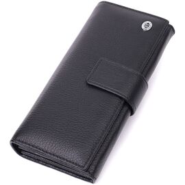 Купить Надежный женский кошелек из натуральной кожи ST Leather 22548 Черный, фото , характеристики, отзывы