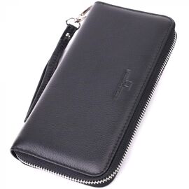Придбати Універсальний гаманець-клатч на одне відділення з натуральної шкіри ST Leather 22559 Чорний, image , характеристики, відгуки