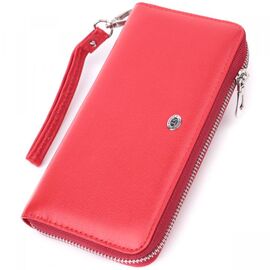 Купить - Стильный кошелек-клатч для женщин на одно отделение из натуральной кожи ST Leather 22561 Красный, фото , характеристики, отзывы
