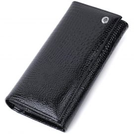Купить Женский кошелек из натуральной лакированной кожи ST Leather 22679 Черный, фото , характеристики, отзывы