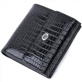 Купить Женский фактурный кошелек из натуральной кожи ST Leather 22706 Черный, фото , характеристики, отзывы