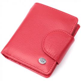 Купить Яркий кошелек для женщин с карманом для монет из натуральной кожи ST Leather 22726 Красный, фото , характеристики, отзывы