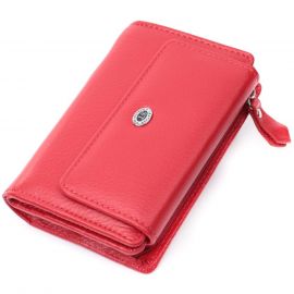 Купить Идеальный кошелек с монетницей из натуральной кожи ST Leather 22739 Красный, фото , характеристики, отзывы