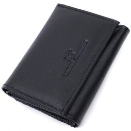 Купить Удобный компактный кошелек с монетницей из натуральной кожи ST Leather 22742 Черный, фото , характеристики, отзывы