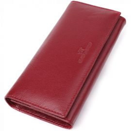 Купить Элегантный кошелек у два сложения из натуральной кожи ST Leather 23065 Бордовый, фото , характеристики, отзывы