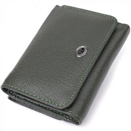 Купить Женский кошелек компактного размера из натуральной кожи ST Leather 23072 Зеленый, фото , характеристики, отзывы