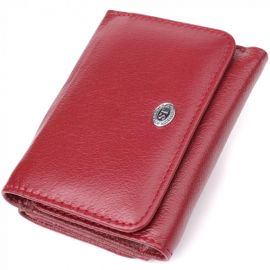 Купить Компактный женский кошелек из натуральной кожи ST Leather 23073 Бордовый, фото , характеристики, отзывы