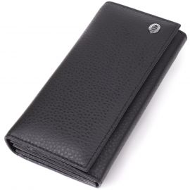 Купить Женский вертикальный кошелек из натуральной кожи ST Leather 23084 Черный, фото , характеристики, отзывы