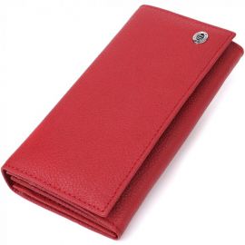 Купить Яркий вертикальный кошелек из натуральной кожи ST Leather 23087 Красный, фото , характеристики, отзывы