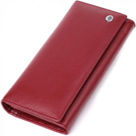 Купить Вместительный женский кошелек из натуральной кожи ST Leather 23089 Бордовый, фото , характеристики, отзывы