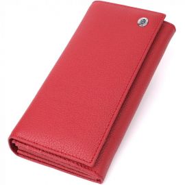Купить Женский вместительный кошелек из натуральной кожи ST Leather 23096 Красный, фото , характеристики, отзывы