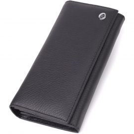 Купить Вместительный кошелек для женщин из натуральной кожи ST Leather 23097 Черный, фото , характеристики, отзывы