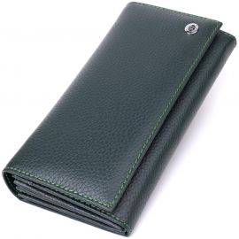 Купить Модный кошелек для женщин из натуральной кожи ST Leather 23099 Зеленый, фото , характеристики, отзывы