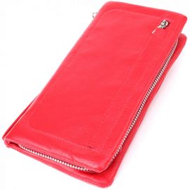 Купить Практичный женский кошелек-клатч с отделением под телефон из натуральной кожи ST Leather 23100 Красный, фото , характеристики, отзывы