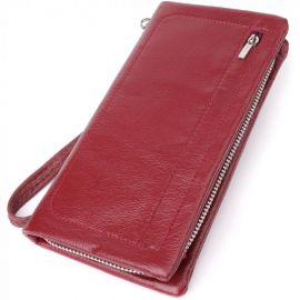 Купить Кожаный женский кошелек-клатч с отделением под телефон ST Leather 23102 Бордовый, фото , характеристики, отзывы