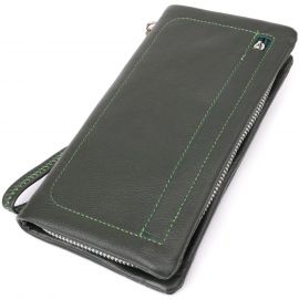 Купить Стильный кошелек-клатч для женщин с отделением под телефон ST Leather 23103 Зеленый, фото , характеристики, отзывы