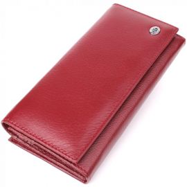 Купить Элегантный кошелек для женщин с монетницей из натуральной кожи ST Leather 23107 Бордовый, фото , характеристики, отзывы