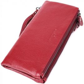 Купить Кожаный кошелек на три отделения для женщин ST Leather 23108 Бордовый, фото , характеристики, отзывы