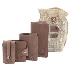 Купить - Оригинальный набор из кожаных аксессуаров SHVIGEL 10074, Коричневый, фото , характеристики, отзывы