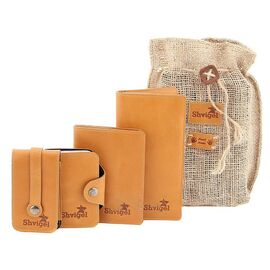 Купить - Набор кожаных аксессуаров ручной работы SHVIGEL 10076, Бежевый, фото , характеристики, отзывы
