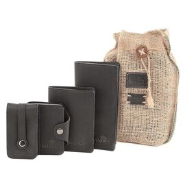 Купить Отличный набор из кожаных аксессуаров SHVIGEL 10080, Черный, фото , характеристики, отзывы