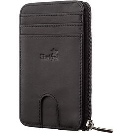 Придбати - Тонкий компактний гаманець Shvigel 11126 з натуральної шкіри Чорний, image , характеристики, відгуки