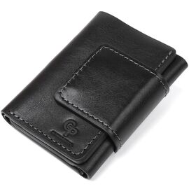 Купить Строгое портмоне унисекс из гладкой кожи GRANDE PELLE 11152 Черное, Черный, фото , характеристики, отзывы