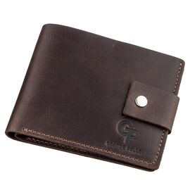 Купить - Надежное мужское портмоне в винтажном стиле GRANDE PELLE 11229 Коричневое, фото , характеристики, отзывы