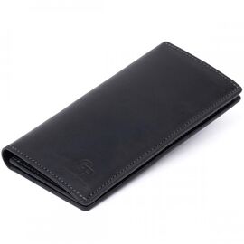 Купить - Вертикальный бумажник матовый на магнитной кнопке GRANDE PELLE 11313 Черный, фото , характеристики, отзывы