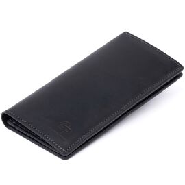 Купить - Вертикальный бумажник матовый на магнитной кнопке GRANDE PELLE 11313 Черный, фото , характеристики, отзывы