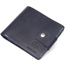Придбати Чоловіче портмоне з натуральної шкіри GRANDE PELLE 11461 Темно-синій, image , характеристики, відгуки