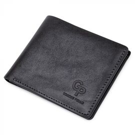 Купить - Кожаное мужское глянцевое портмоне GRANDE PELLE 11554 Черный, фото , характеристики, отзывы