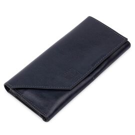 Купить Горизонтальное стильное портмоне унисекс GRANDE PELLE 11557 Синий, фото , характеристики, отзывы