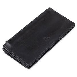 Практичное стильное портмоне унисекс GRANDE PELLE 11558 Черный, фото 