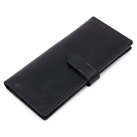 Купить - Стильное матовое мужское портмоне GRANDE PELLE 11560 Черный, фото , характеристики, отзывы